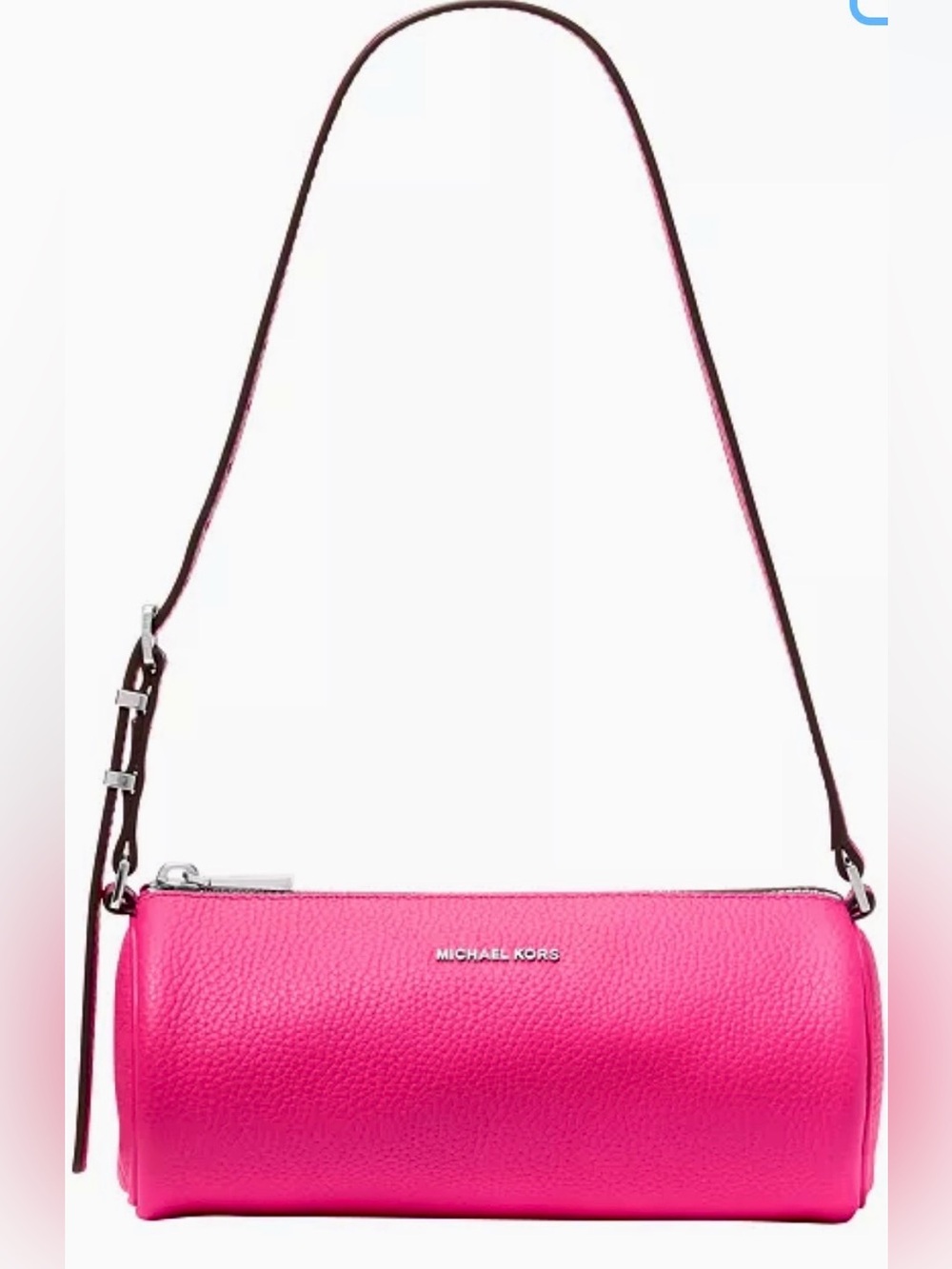 Michael Kors Pink Pebbled Leather Barrel Shoulder Bag